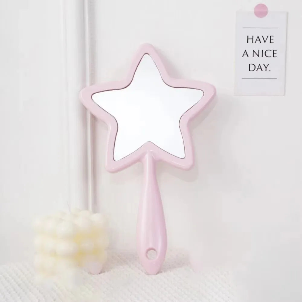 New Single-sided Handheld Mirror High-definition Portable Make-up Mirror Hanging Hole Wall Mountable Dental Mirrors Gift