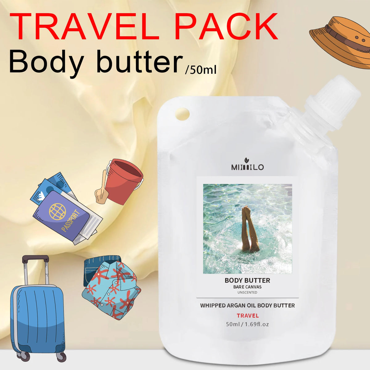 Shea butter body butter（Argan Oil），body lotion，Moisturizing cream, Vitamin E/jojoba oil, body lotion, revitalizing set