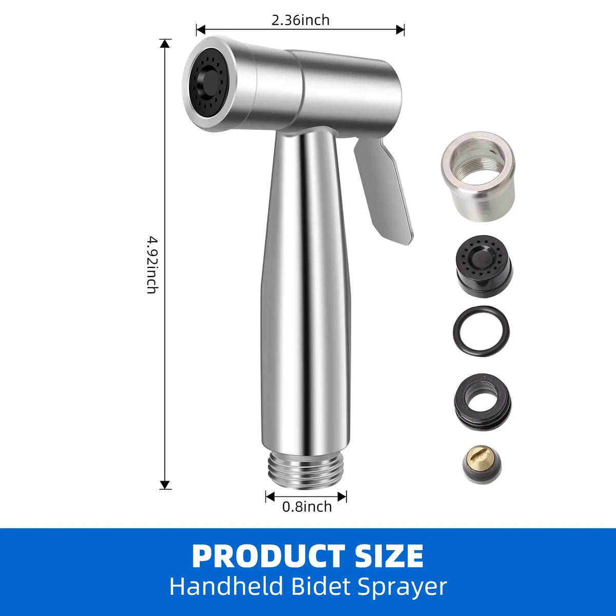 Portable Handheld Bidet Sprayer Nozzle with Pressurized Cleaning for Feminine Hygiene Toilet Washing Bathroom Accessory
