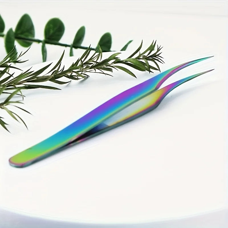 3 Pcs Set Stainless Steel Eyelash Tweezers Set Multi-Functional Makeup Tool Eyelash Tweezer Hair Removal Tweezer Pointed Tweezer