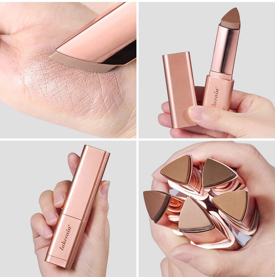3D Bronzer Contour Stick Face Makeup Lasting Smooth Contour Bronzing & Contouring 2 IN 1 Creamy Bronze Stick Cosmetics 5 Colors