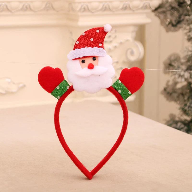 Cartoon Christmas headbands, Christmas decorations, party gifts, Christmas antlers Cute deer antler hair clip with bangs