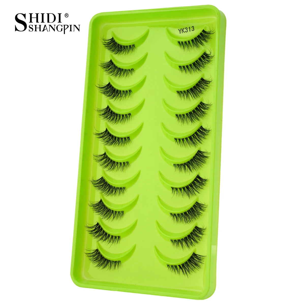 SHIDISHANGPIN 3/6/10 Pairs Half Lashes 3D Mink Lashes Faux Mink Natural Lash Soft Wispy Eyelash Dramatic False Eyelashes Makeup