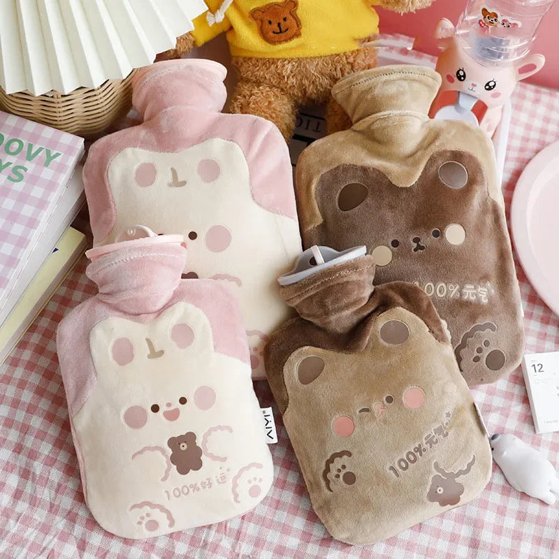 Cute Large Warmer Hot Water Bag for Period Pain Stuffed Menstrual Colic Heater Plush Hand Warmer Seed Guatero Bottle