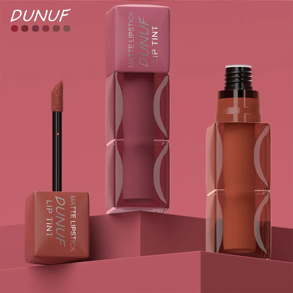 Velvet Matte Lip Gloss Hydrating Moisturizing Long Lasting Waterproof Non Sticky Lip Stain Nude Colors Lip Glaze