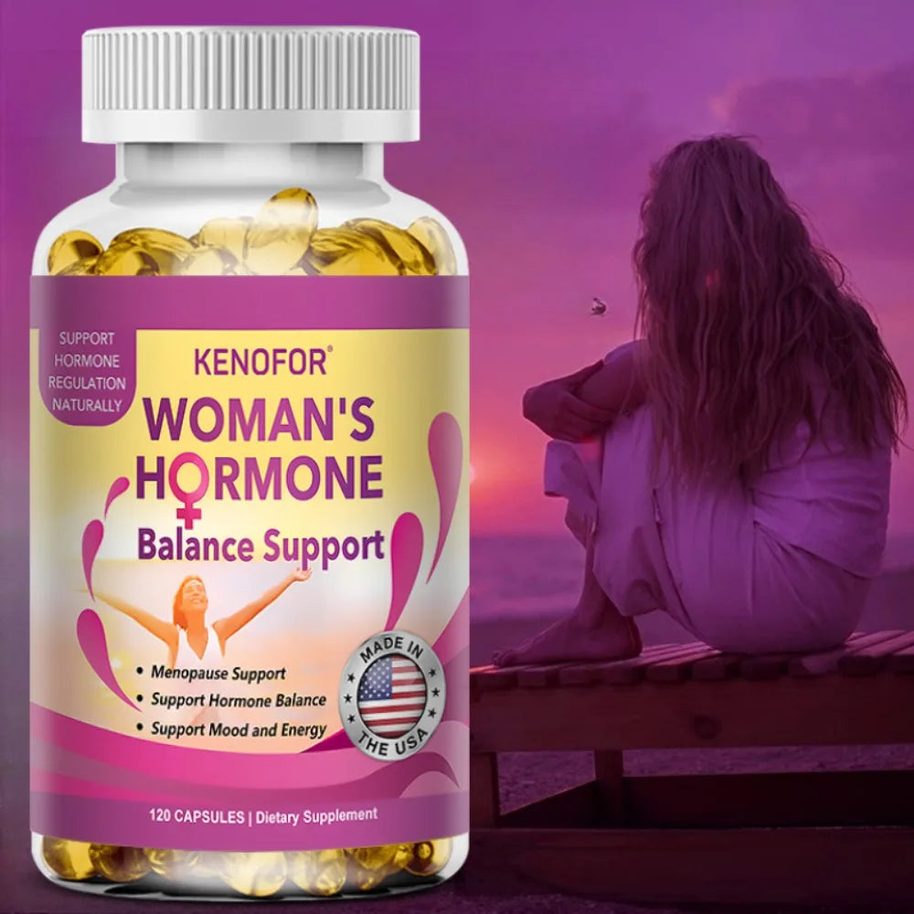 Menopause Relief for Women Hot Flashes Night Sweats & Improve Mood, Support Women's Health, 120 Capsules