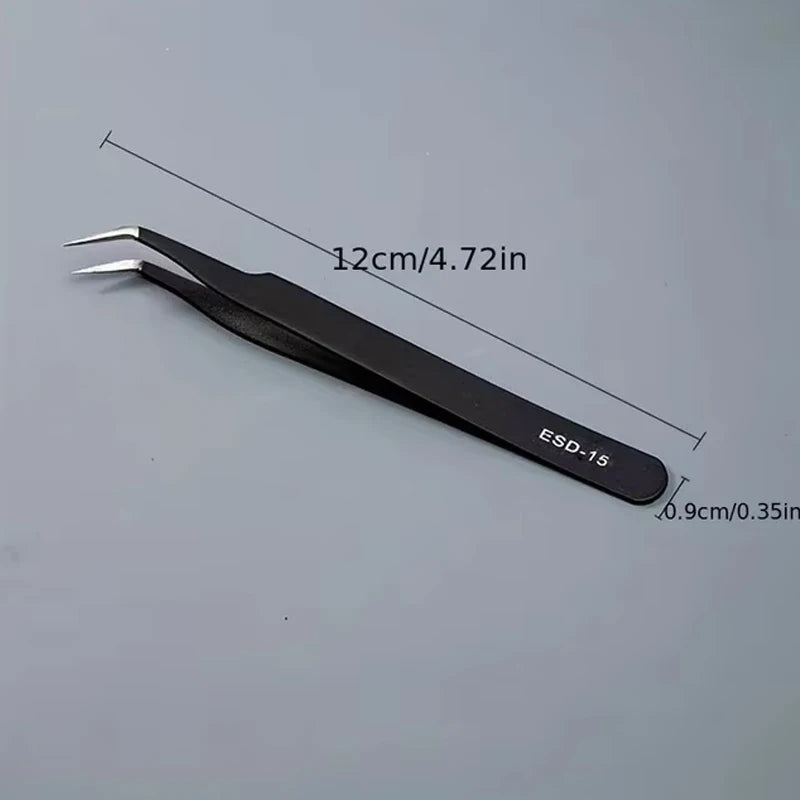 Stainless Steel Curved Straight Eyebrow False Eyelash Tweezers Nail Art Extension Makeup Tool Eeyelashes Tweezers
