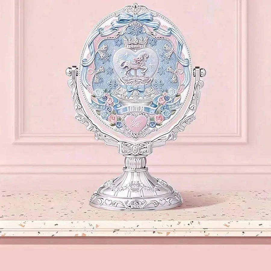 Flower Knows 10th Anniversary Vanity Mirror Rococo-Inspired Tabletop Mirror for Vanity & Display Makeup Big Mirrors