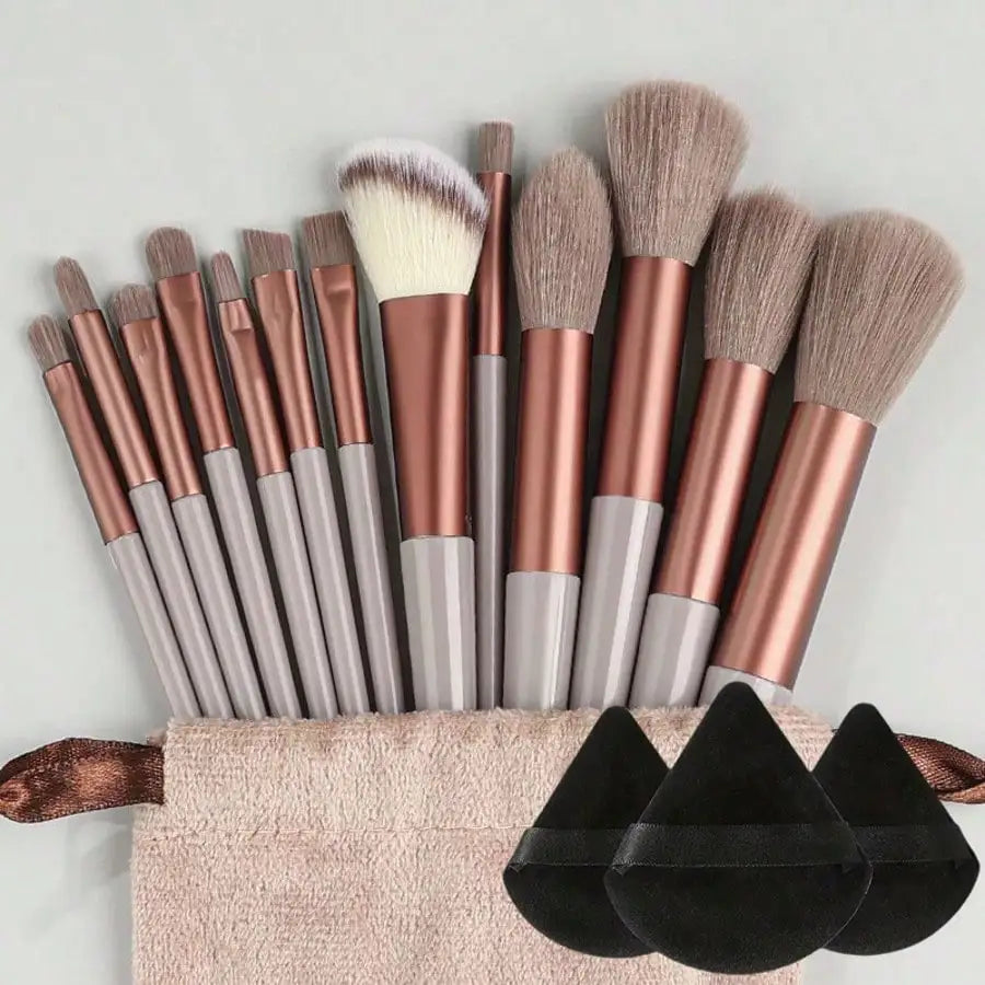 Makeup Brush Set Soft Fluffy Professional Cosmetic Foundation Powder Eyeshadow Kabuki Blending Make Up Brush Beauty Tool Makeup Sponge Storage Bag