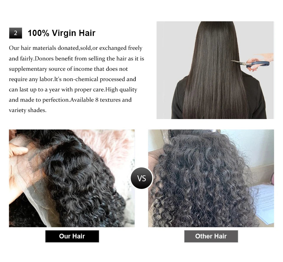 250% 18-36 Inch Invisi Strap 360 Full Lace Wig Water Deep Curly  Human Hair Adjustable Drawstring Hd Lace 360 Glueless Wigs