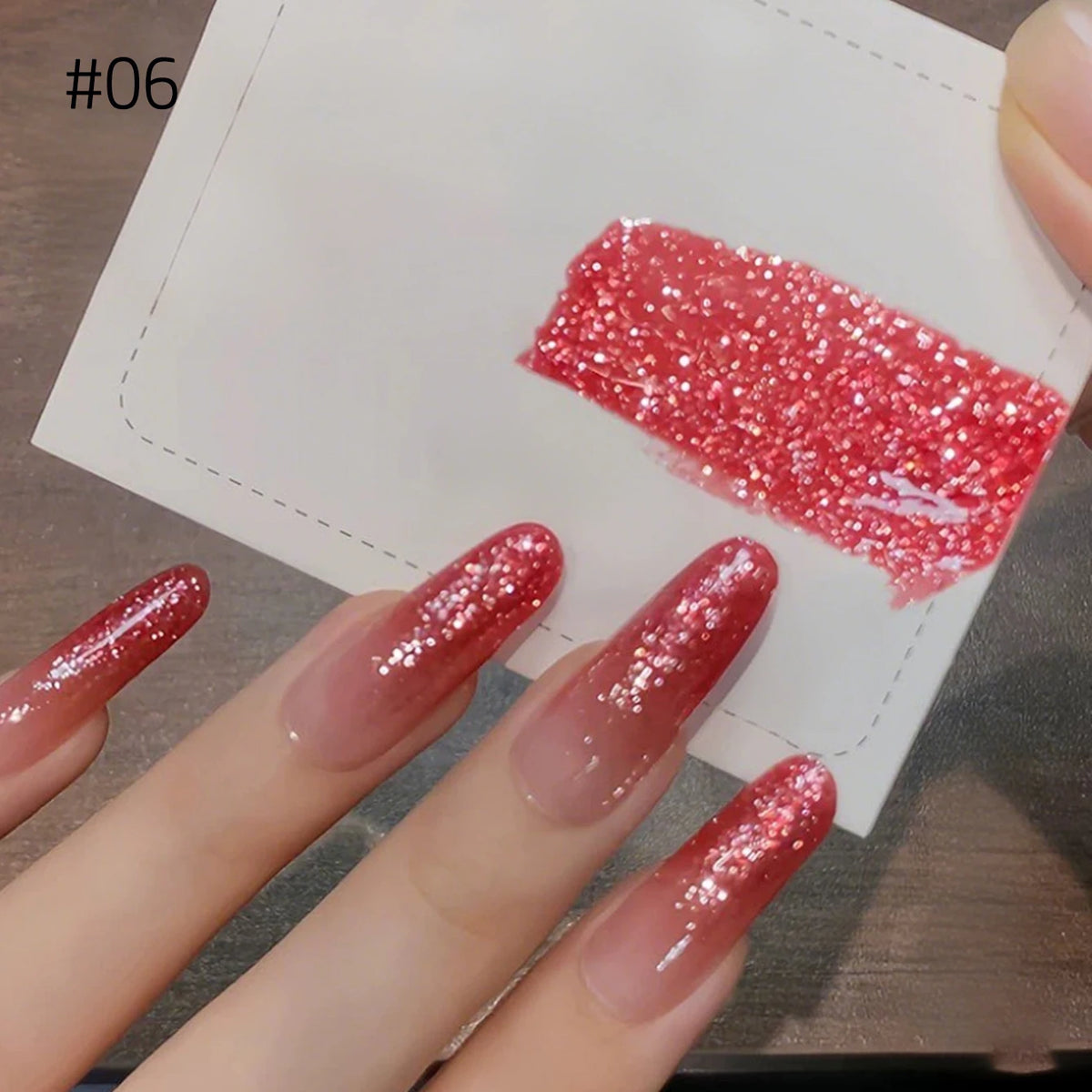 MN 1-9PCS Pink Blue White Green Color Series Gel Nail Polish With Strobe Glitter Brocade Diamond Gel Polish