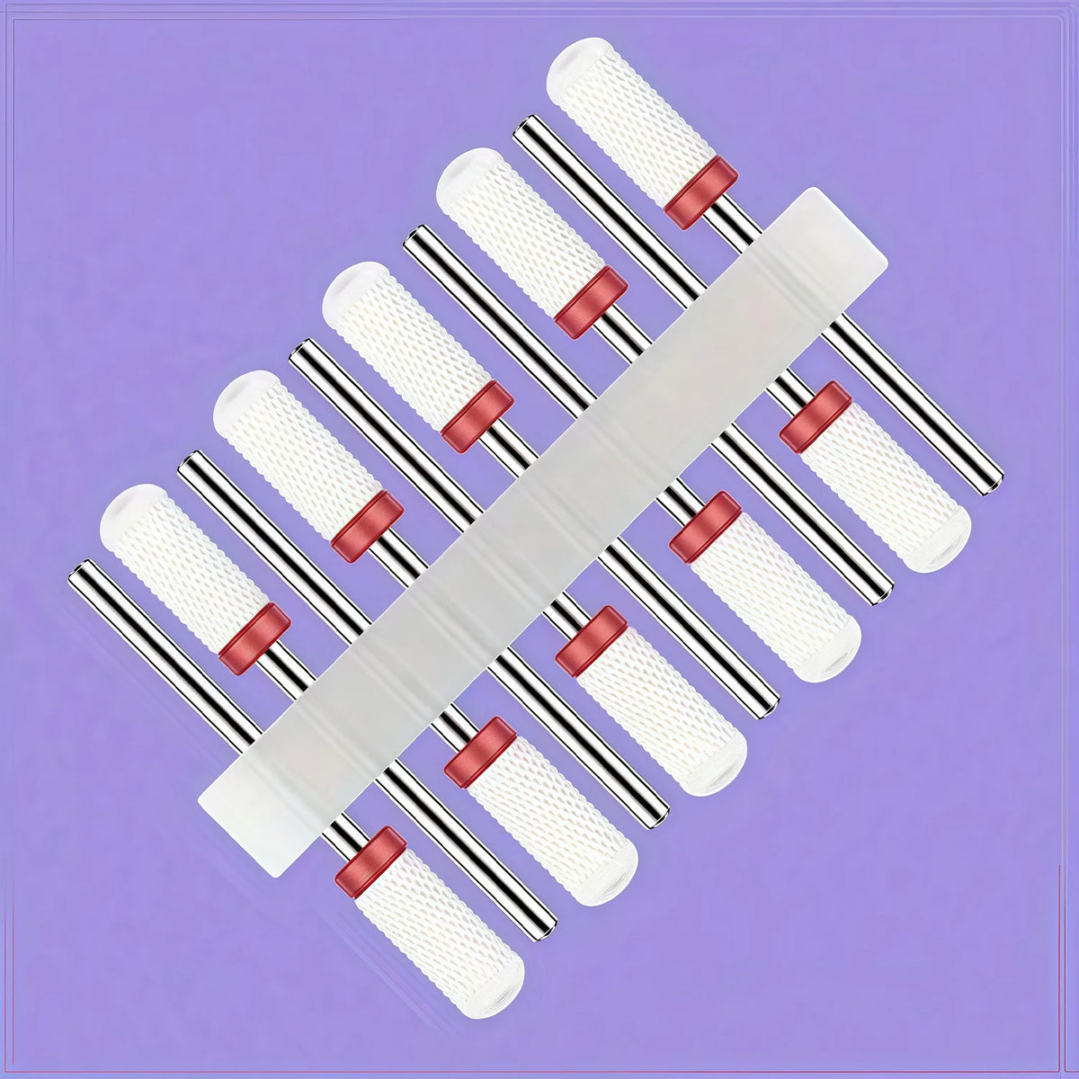 10pcs Ceramic Nail Buffering Heads for Perfect Nail Finish Professional Grade Ceramic Material for Smooth And Shiny Nails