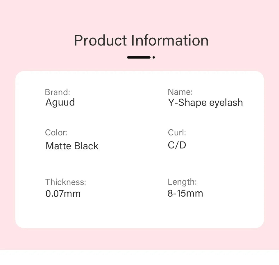 AGUUD 3D 4D Brown Premade Bloom Fans Lashes YY 5D-W Shaped Fairy Clover Volume Eyelash Extensions Soft Brown Fairy Clover Lashes