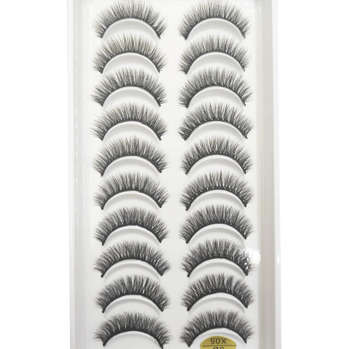 10 Pairs Natural 3d Mink Lashes Soft False Eyelashes Cross Messy Dense Eye Lashes Extension Makeup Faux Cils Cat Mini