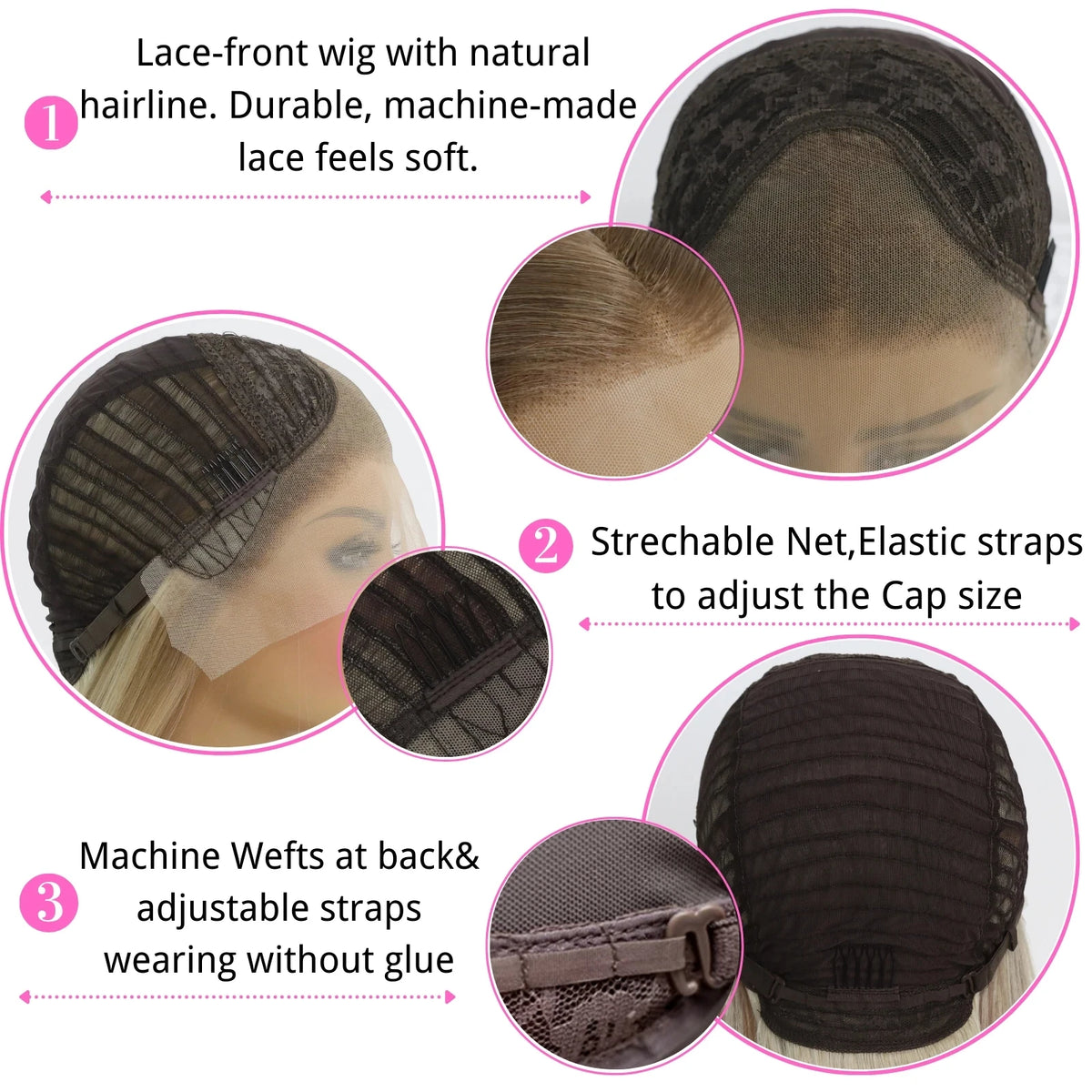 Sliver Gray 13x4 Synthetic Lace Front Wig for Women Cosplay Shoulder Length Mullet Synthetic Wigs Layers Ponytails Glueless Wigs