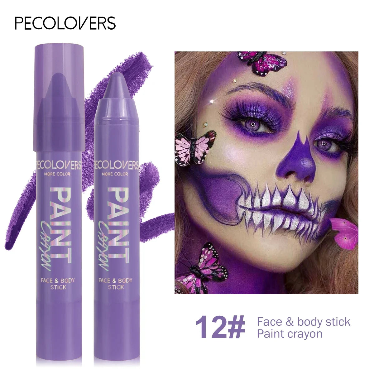 Face & Body Paint Sticks Body Paint Glow in The Dark Under UV Lights Face Painting Crayon Sticks Party Halloween Makeup