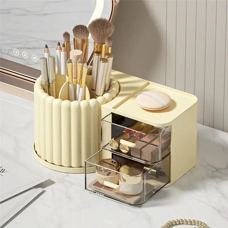 ABKW-Drawer Cosmetic Storage Box Large Capacity Makeup Organizer Home Skin Care Desktop Lipstick Brush Storage Tool