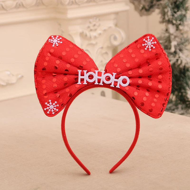 Cartoon Christmas headbands, Christmas decorations, party gifts, Christmas antlers Cute deer antler hair clip with bangs