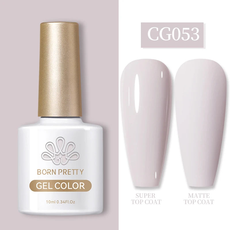 BORN PRETTY 10ml Gel Nail Polish Gel 130 Colors Semi Permanent Solid Nail Gel Varnish Soak Off UV Gel for Base Top Coat