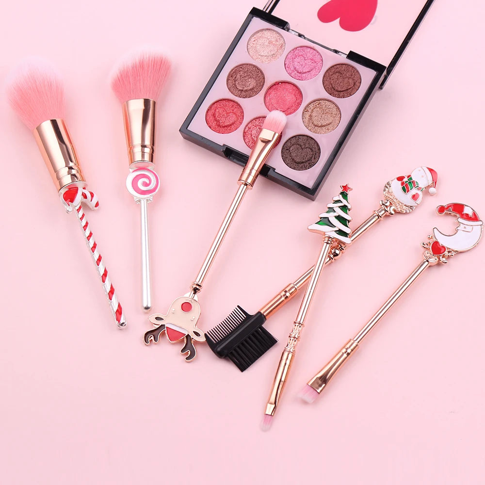 Christmas series makeup brush, creative design, candy Christmas tree eye shadow brush, Christmas ball special makeup tool