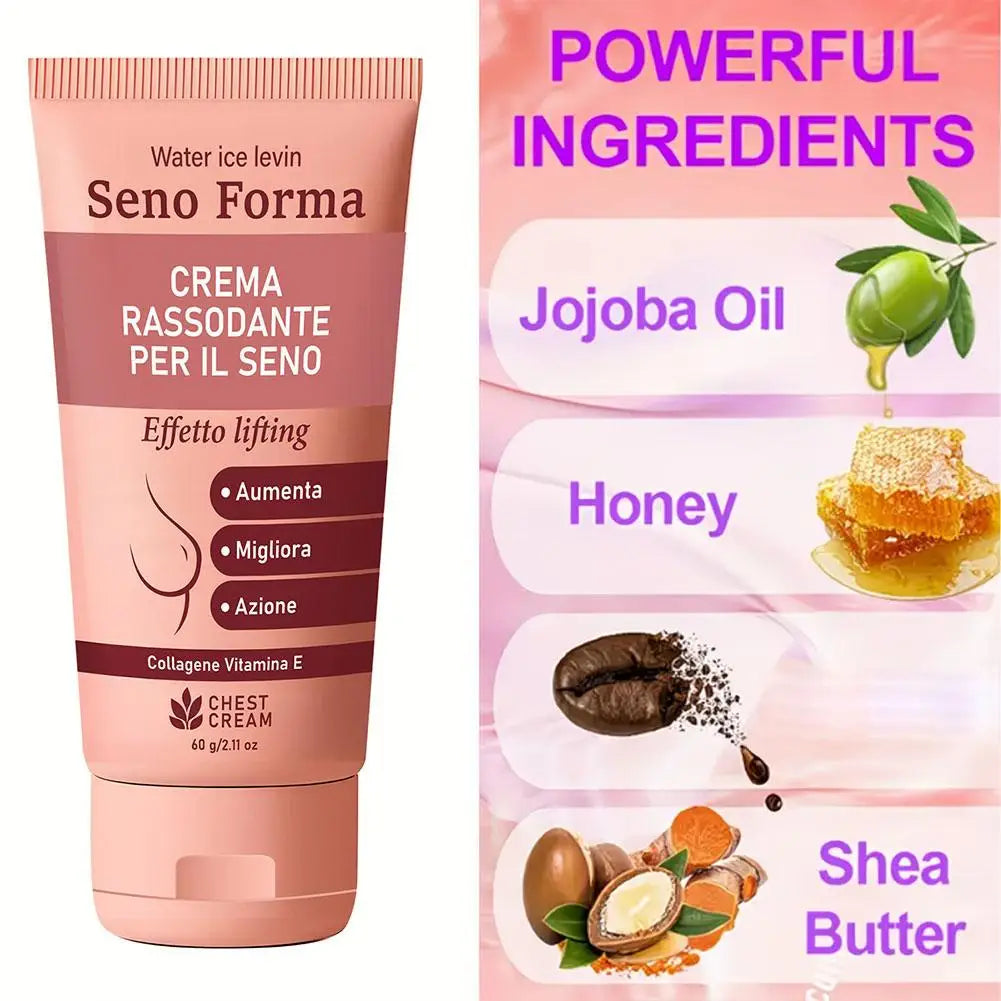 Breast Firming Cream Vitamin E Light Texture, Nourishes/Moisturizes, Collagen/Shea Butter, Boosts Elastic & Smooth Chest Skin