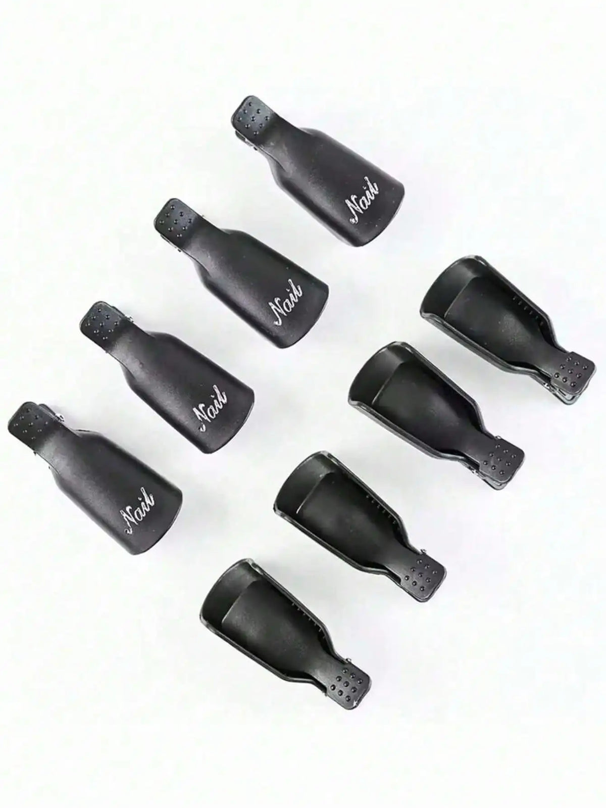10Pcs/Box UV Gel Polish Remover Clips,10pcs Black Acrylic Nail Art Soak Off Cap Clips,10-Pack Of Professional Nail Remover