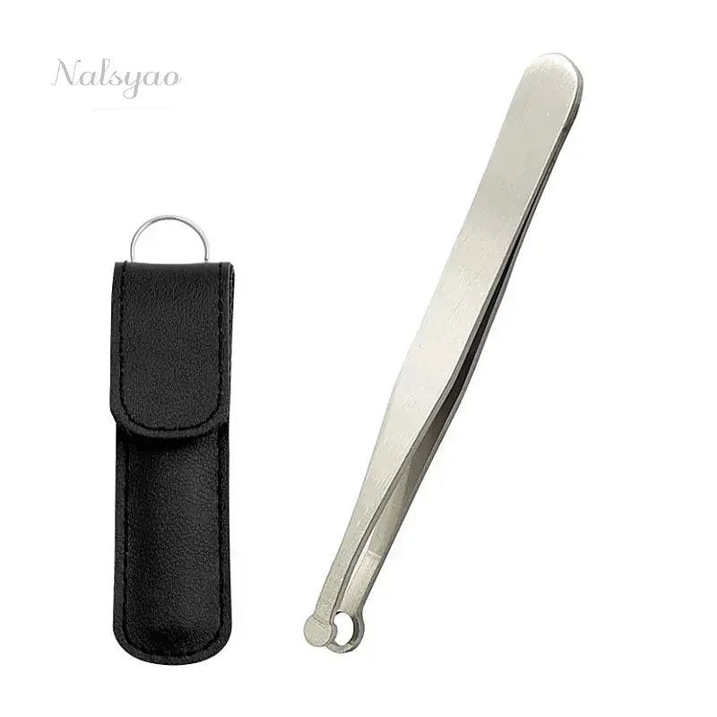 Universal Stainless Steel Nose Hair Trimming Tweezers Eyebrow Facial Hair Cut Scissors Manicure Trimmer Tool