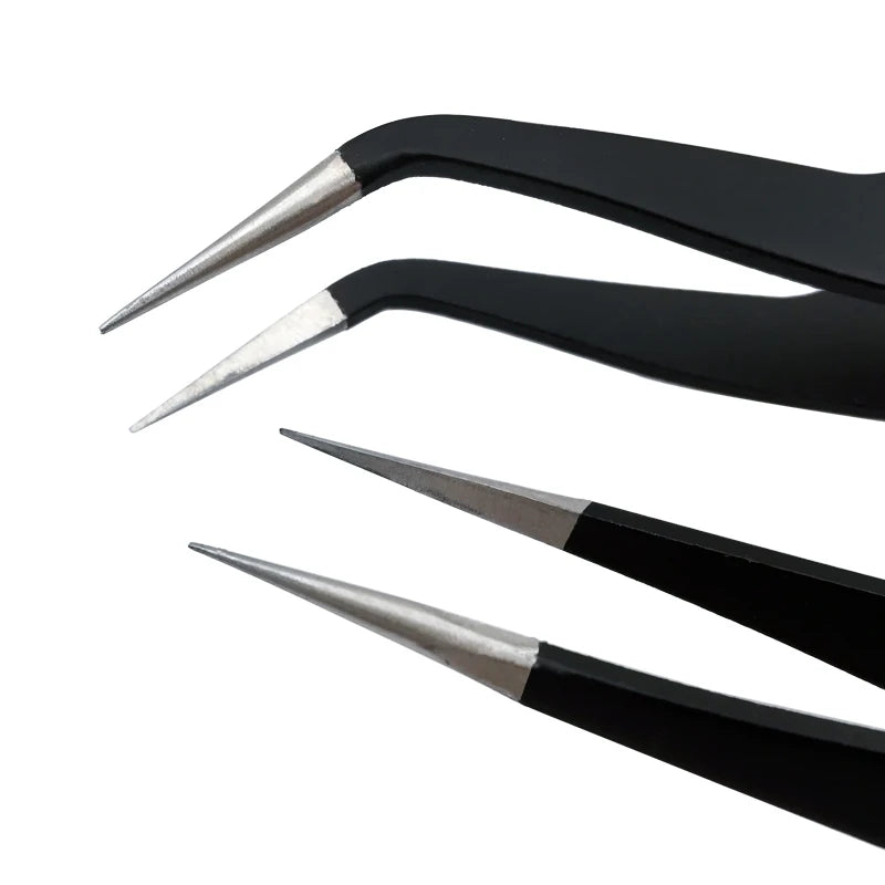SHIDISHANGPIN 1/2/3PCS Tweezers Stainless Steel Curved Straight Eyebrow False Eyelash Tweezers Nail Art Extension Makeup Tool