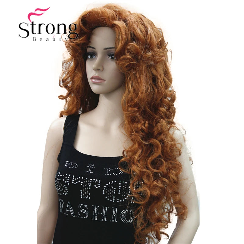StrongBeauty Long Curly Red Synthetic Wig Cosplay Wigs COLOUR CHOICES