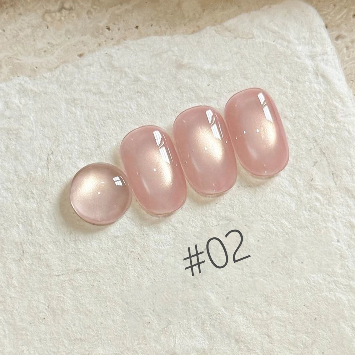 MN 10ML 1-16PCS Moonlight Ballet Magnet Cat Eye Nail Polish Gel Nude Pink Style With Gold Glass Beads Cat Eye Look Nail Polish
