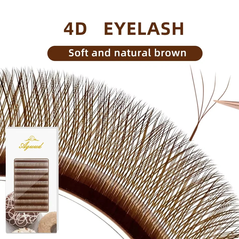 AGUUD Automatic Flowering 2D 3D 4D 5D W Shape Premade Fans Eyelash Extensions Natural Soft Individual Lashes Makeup Cilia