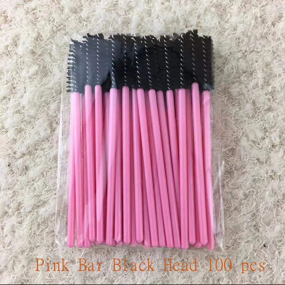 100 Pcs Disposable Eyelash Mascara Brushes for Eye Lashes Extension Eyebrow and Makeup of Makeup Tools