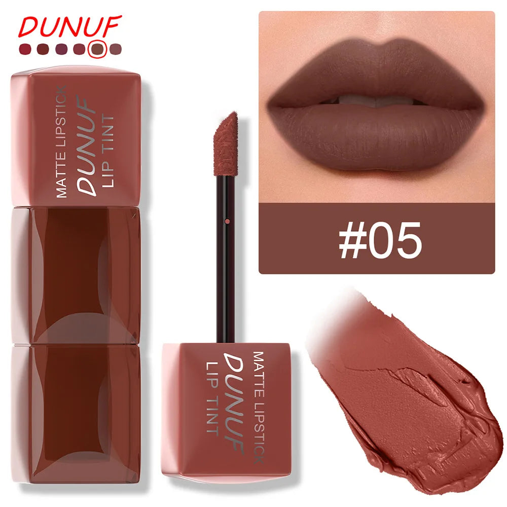 Velvet Matte Lip Gloss Hydrating Moisturizing Long Lasting Waterproof Non Sticky Lip Stain Nude Colors Lip Glaze