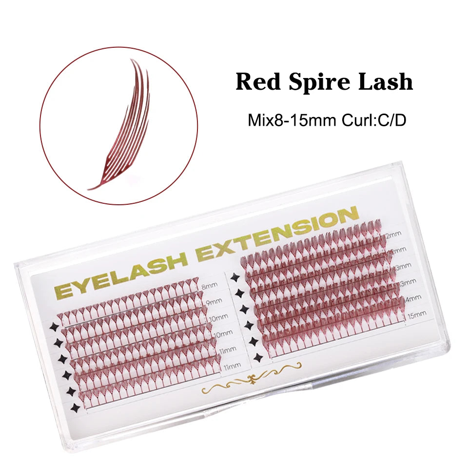 AGUUD Christmas Color Tinsel Lashes Fashion Shiny Red Silver Comic Spire Eyelash Extension Holographic Feather Anime Lash Tinsel