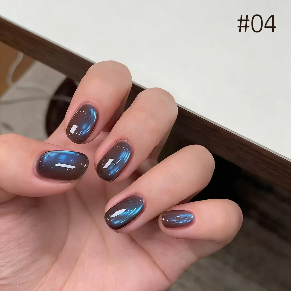 10ML 1-10pcs Christmas Red Nails Gold Black Nails Fiery 10-Color Glass Bead Cat Eye Gel Nail Polish Fine Powder Super Shimmering