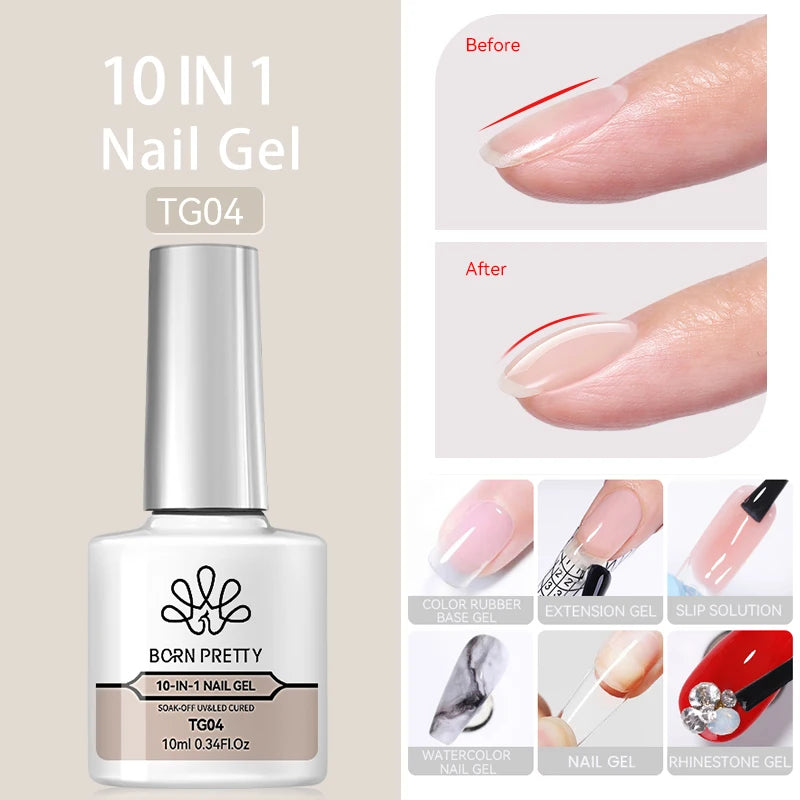 BORN PRETTY Water Light Cat Magnetic Gel Nail Polish Nude Milk White Jelly Color Semi Permanent Soak Off UV LED Gel Varnish DIY