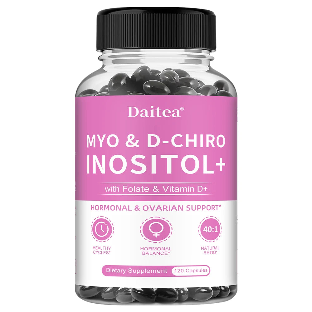 Myo-Inositol Supplement - Promotes Hormonal Balance and Ovarian Health, Regulates Menstrual Cycles, and Improves Mood