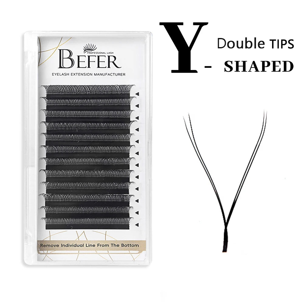 Befer Cilios YY/3D/4D/5D/6D W Shaped Fake Eyelashes Extension Technologic Fiber High Quality Soft Natural Professional