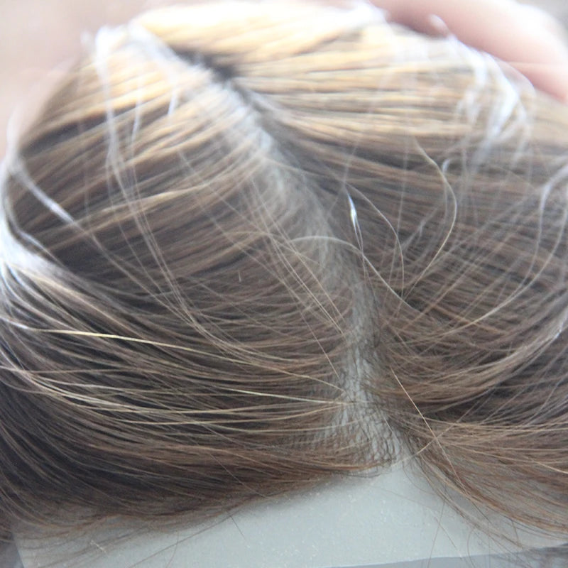 Women Toupee Human Hair Wigs Straight Vloop Human Hair System Replacement Thin Skin Full PU Hairpiece Invisible Natural Hairline