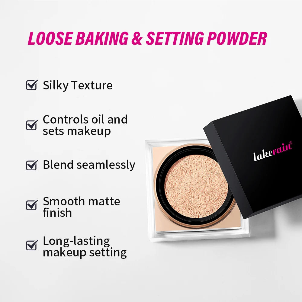 Foundation Stick & Loose Setting Powder Water-Resistant Longwear Full Coverage Oil-Control Beginner Makeup Set Christmas Gift