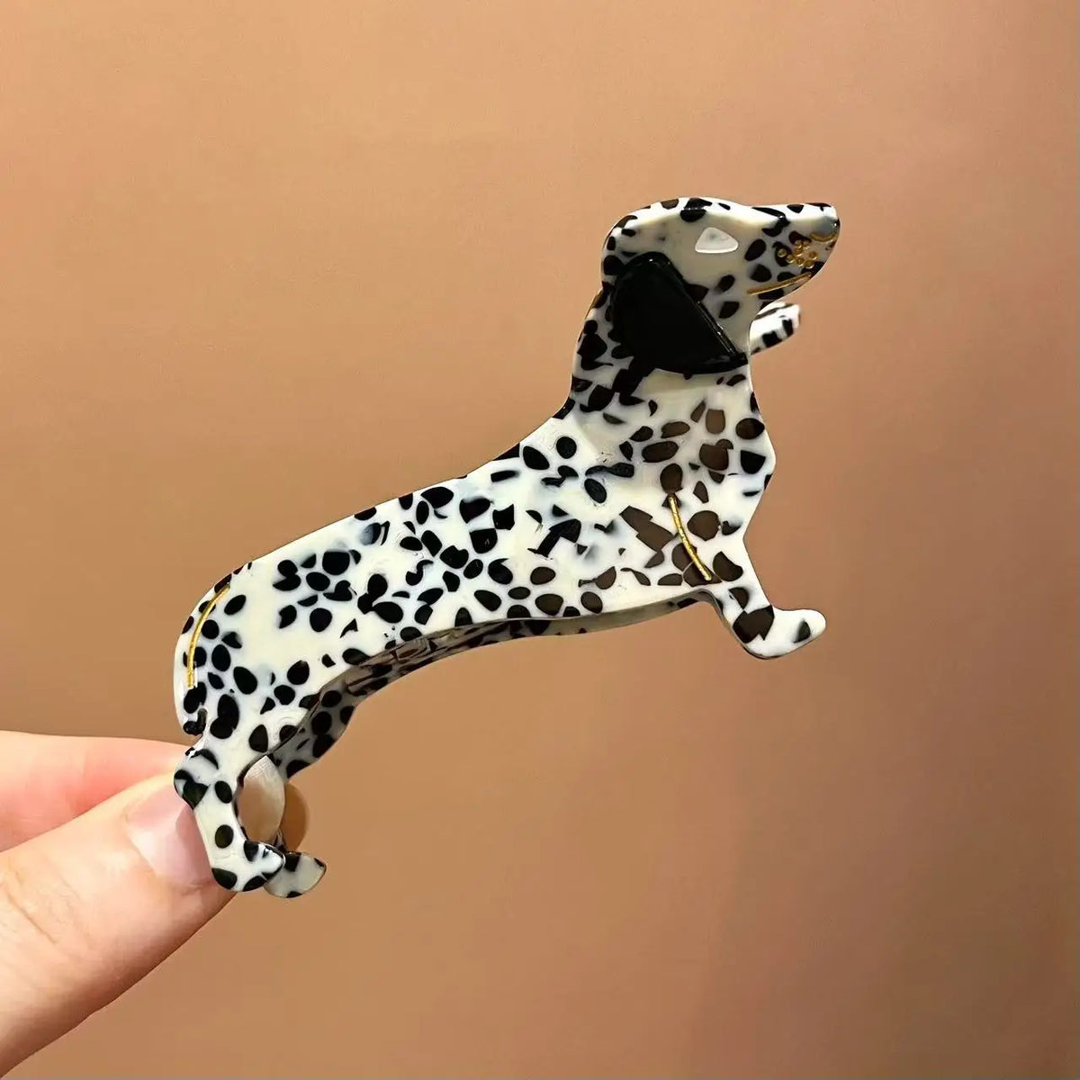 1pc Fun Cartoon Dachshund Acetate Hair Clip – Stylish, Versatile Shark Clip for Back of Head
