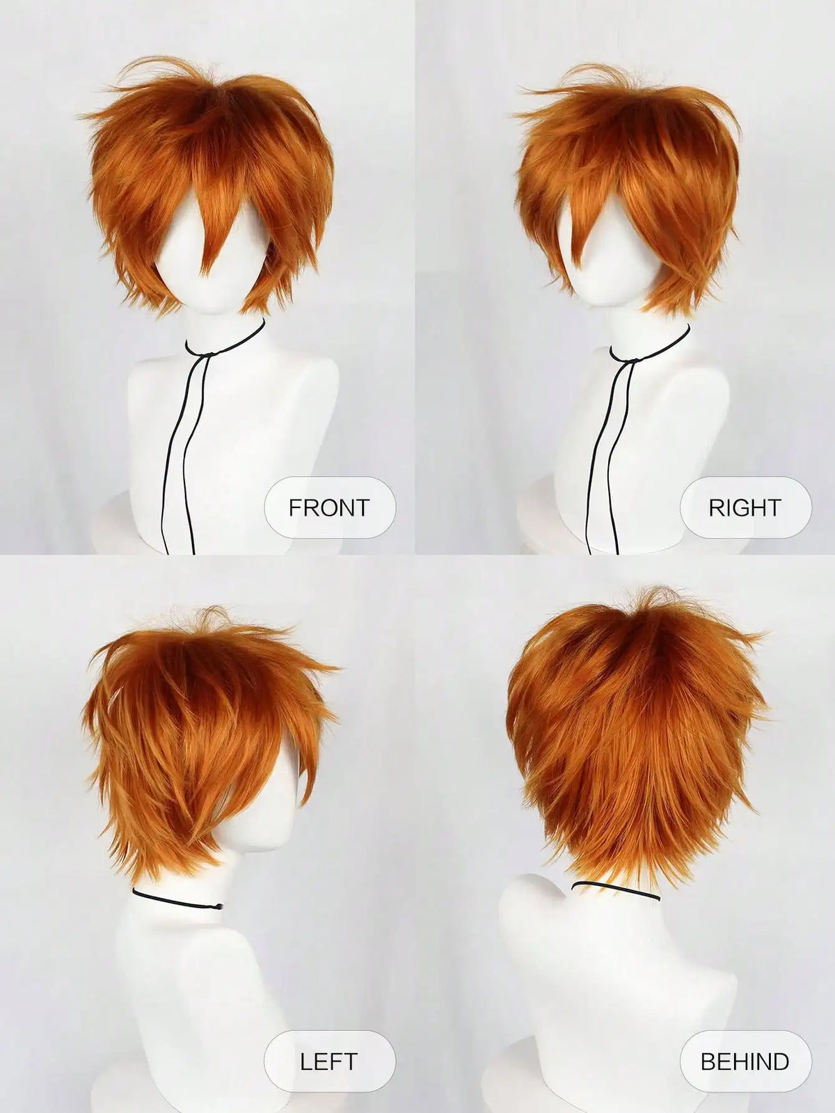 Short Straight Cosplay Synthetic Wig With Bangs