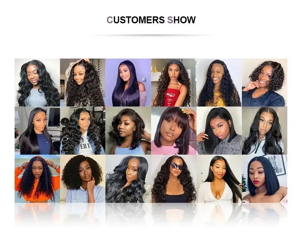 250 Density 100% Human Hair 40 44 Inch Deep Wave 13x4 13x6 HD Lace Front Wigs Water Wave Curly 360 HD Full Lace Front Wig Black