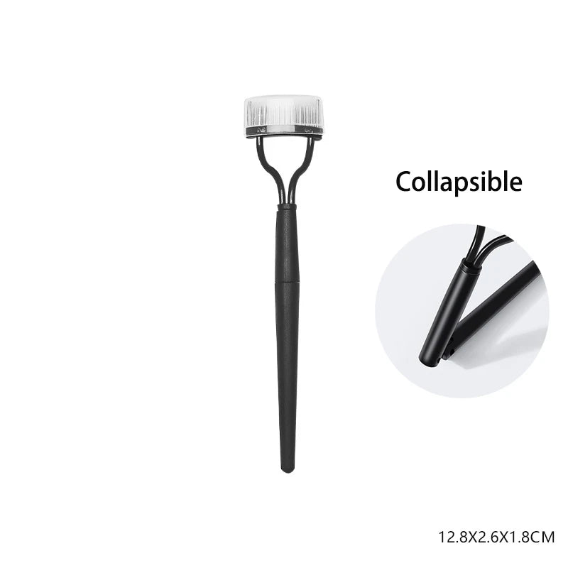 1 Pcs Black Foldable Eyelash Brush Comb Beauty Makeup Lash Separator Stainless Steel Eyelash Curler Mascara Curl Cosmetic Tool