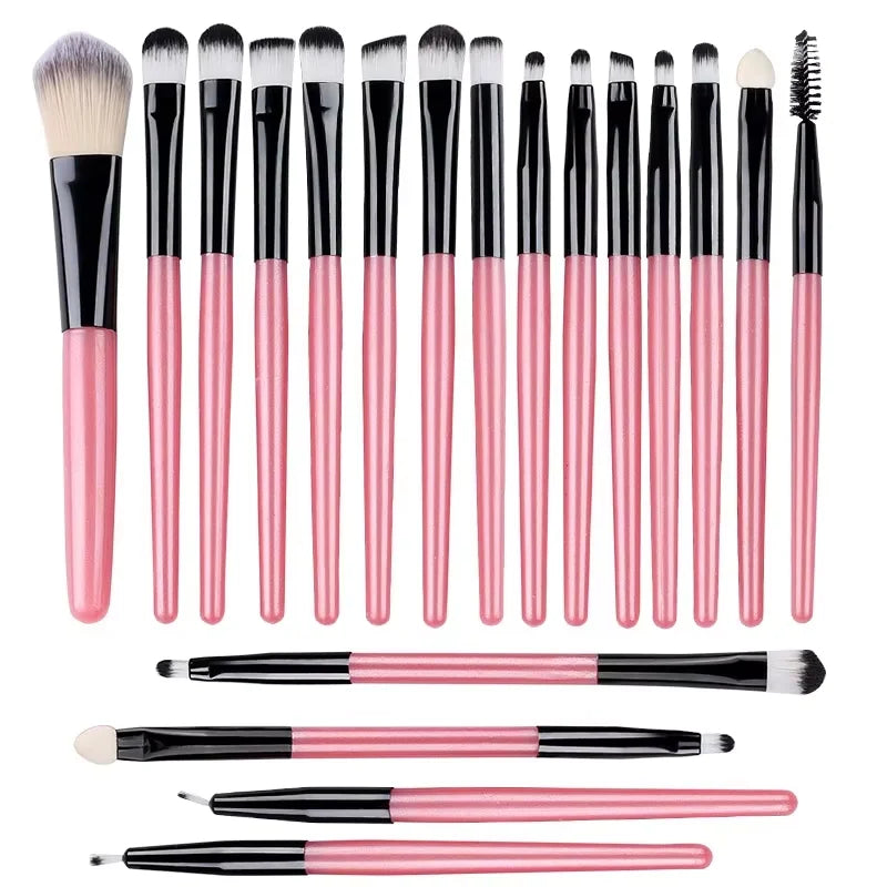 20Pcs Professional Makeup Brushes Set Soft Synthetic Hair Cosmetic Brush for Foundation Eyeshadow Eyebrow Eyeliner Blending Make