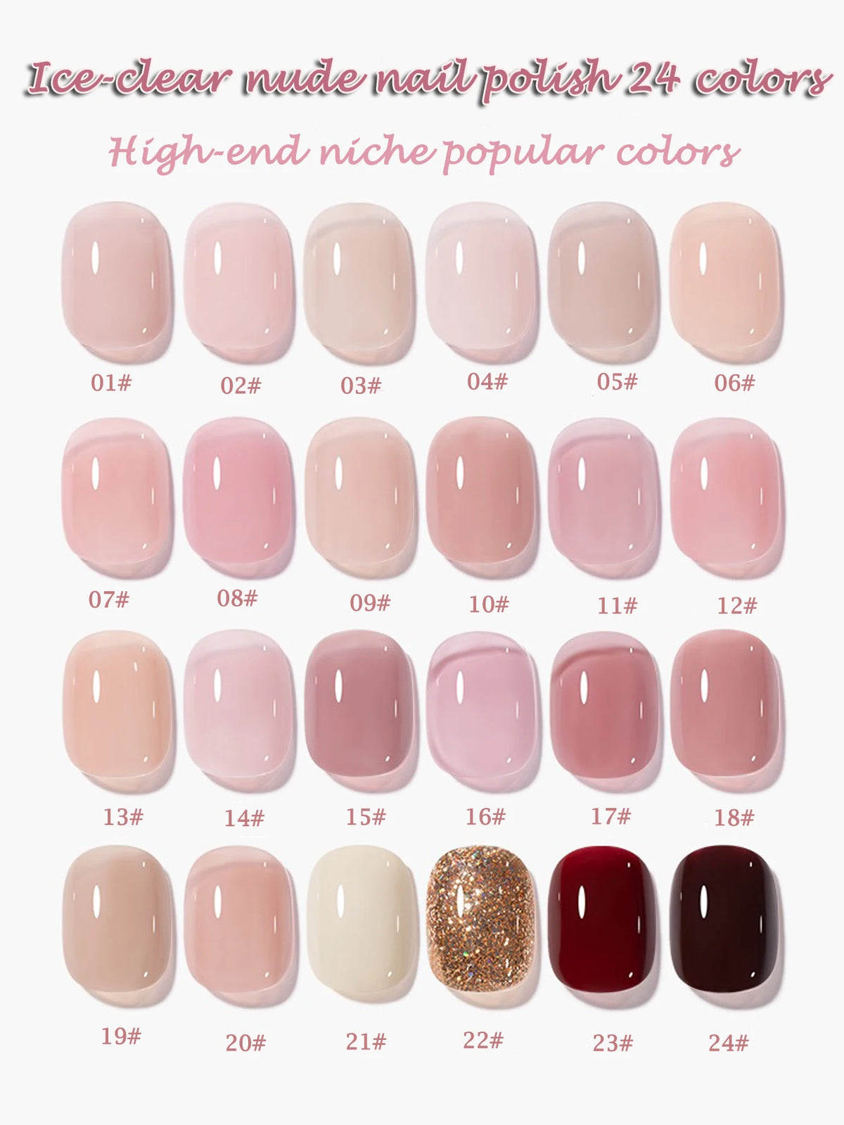 MIANEL 10ML Pure Desire Blush Jelly Gel Nail Polish 2026 New Ice Clear Nude Clear Nail Polish Pink Nails 1-9pcs