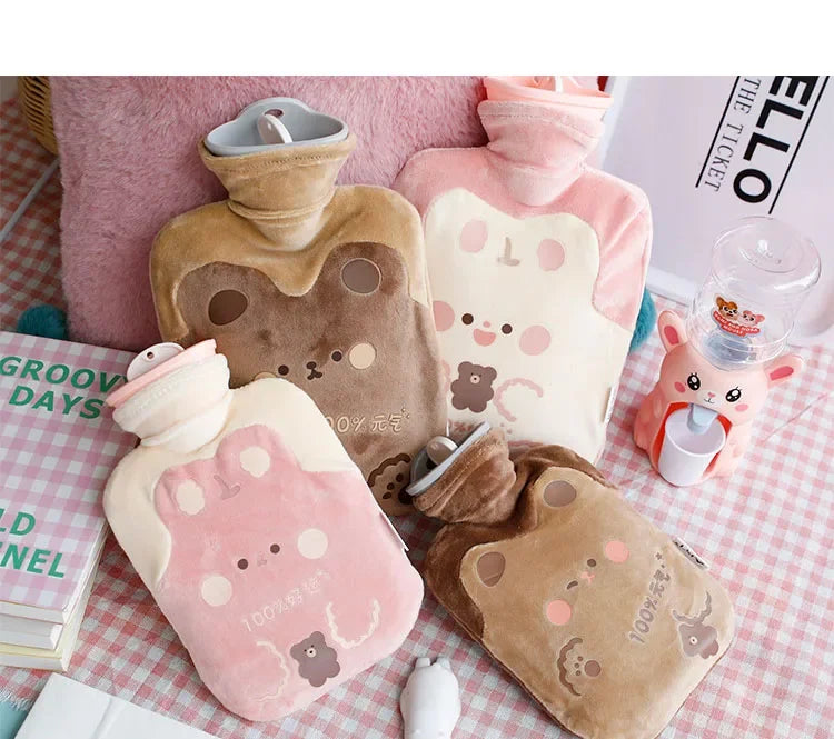 Cute Large Warmer Hot Water Bag for Period Pain Stuffed Menstrual Colic Heater Plush Hand Warmer Seed Guatero Bottle