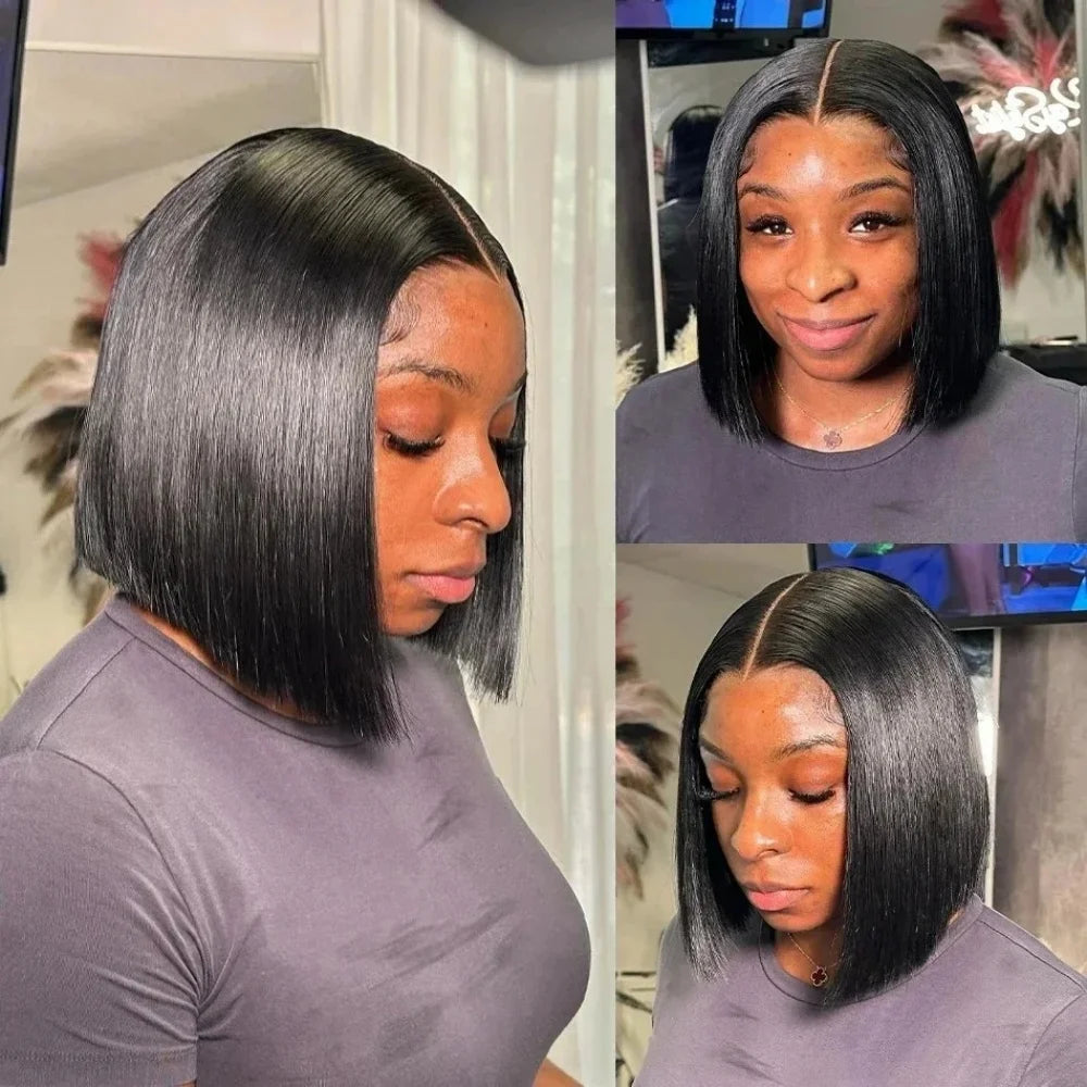Straight Human Hair Bob Wigs 13x4 13x6 HD Lace Front 4x4 5x5 Pre Cut Closure Glueless Short Wig Pre Plucked Beginner Friendly for Women