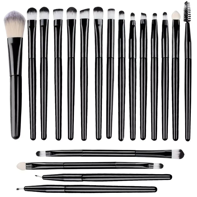 20Pcs Professional Makeup Brushes Set Soft Synthetic Hair Cosmetic Brush for Foundation Eyeshadow Eyebrow Eyeliner Blending Make