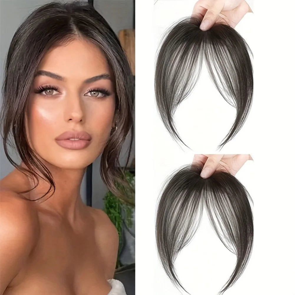 Eight Character French Bangs Wig Piece Female Synthetic BB Clip Fluffy Top Reissue Eight Character Bangs Thin Invisible Hairpins